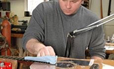 Oiling the fretboard