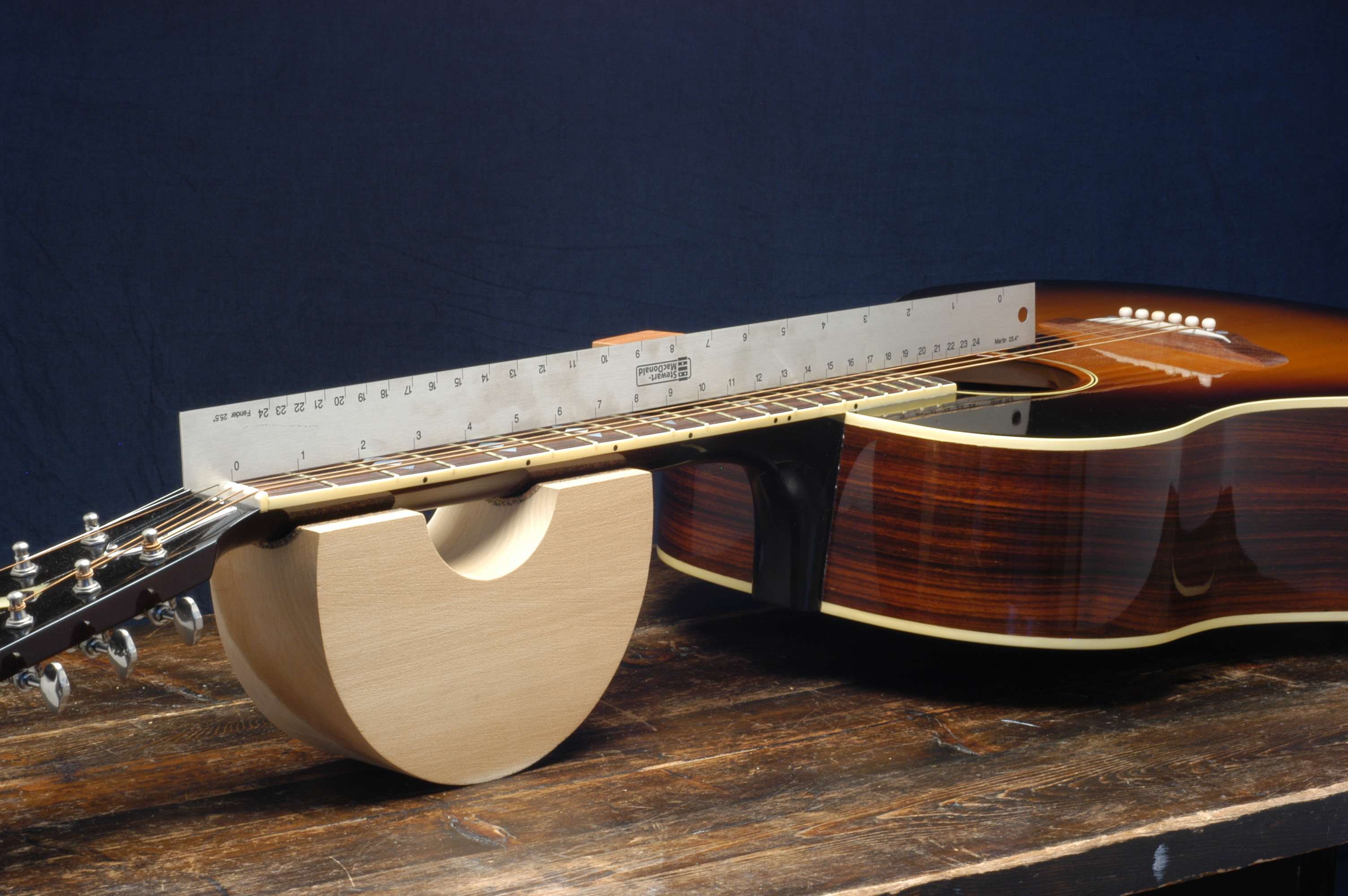 Anweisungen für das Fret Scale Lineal