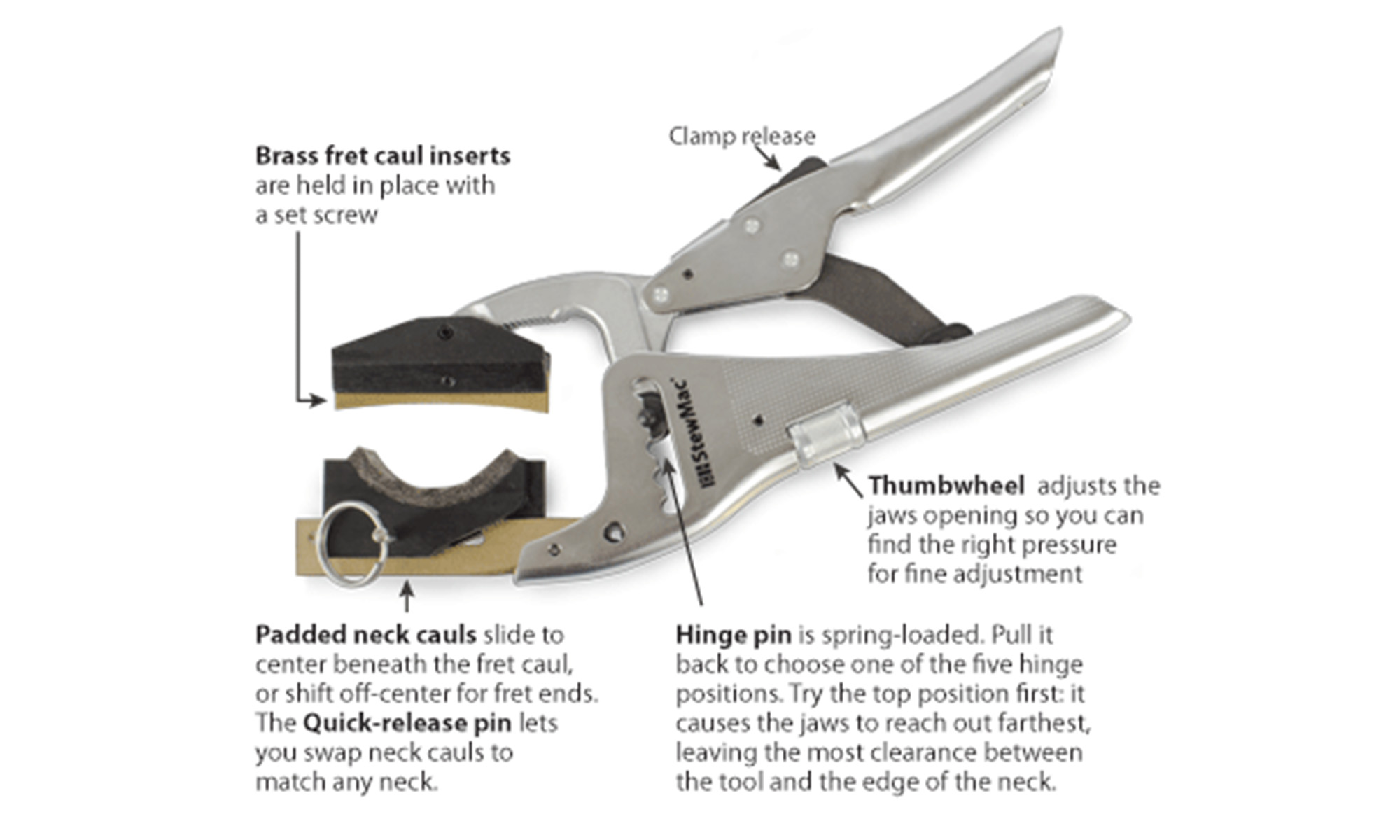 Anweisungen für Jaws-Fret-Presse