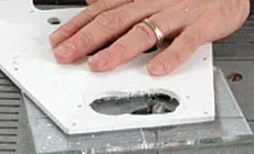 Nahaufnahme Routertisch