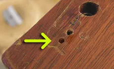 Reinigen Sie das Loch