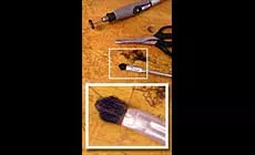 Eine Bürste trimmen