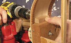 Drilling the guitar's side