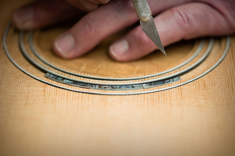 Abalone-Spülung in einen Kanal für eine Rosette einbauen