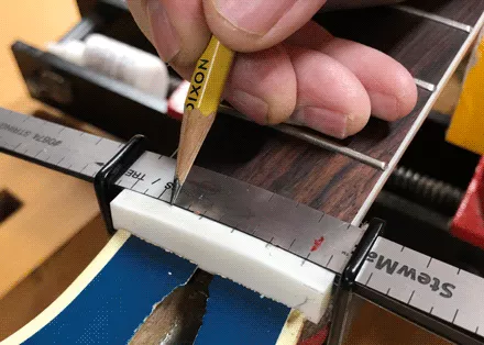 Streichpositionen markieren