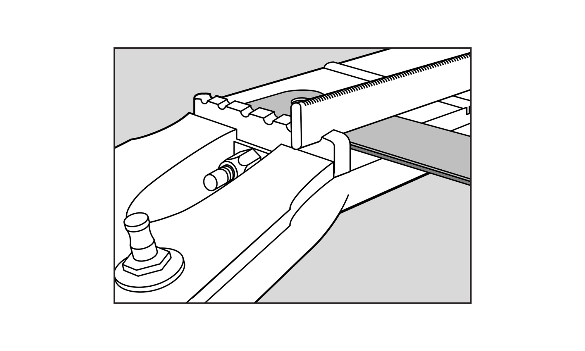 Verwenden von Fühlerlehren zur Steuerung der Nutschlitztiefe Verwenden von Fühlerlehren zur Steuerung der Nutschlitztiefe