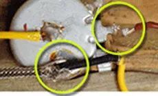 Gebrochene Lötstellen