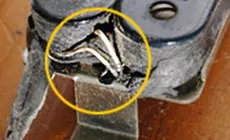 Drähte im Inneren des Humbuckers