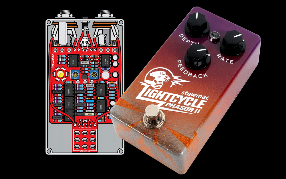 Anweisungen für das StewMac Lightcycle Phasor II Pedal-Kit