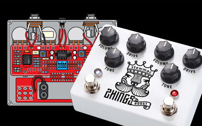 Anleitung für das StewMac Boost Pedal-Kit mit zwei Königen