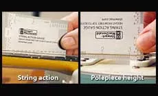 Lehre zum Messen der Saitenlage