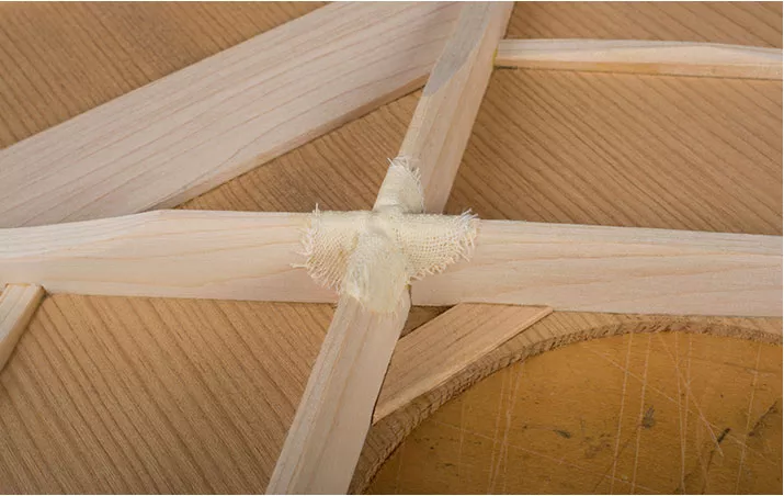 Kappe aus Käsegewebe mit X-Stütze