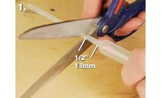 Schneiden Sie den Pipettenschaft ab