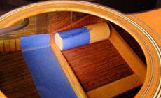 Blue tape unrolled