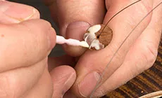 Kleber auf den Cleat auftragen