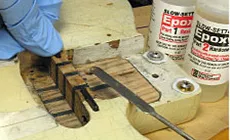 Goldpapier-Klebemittel