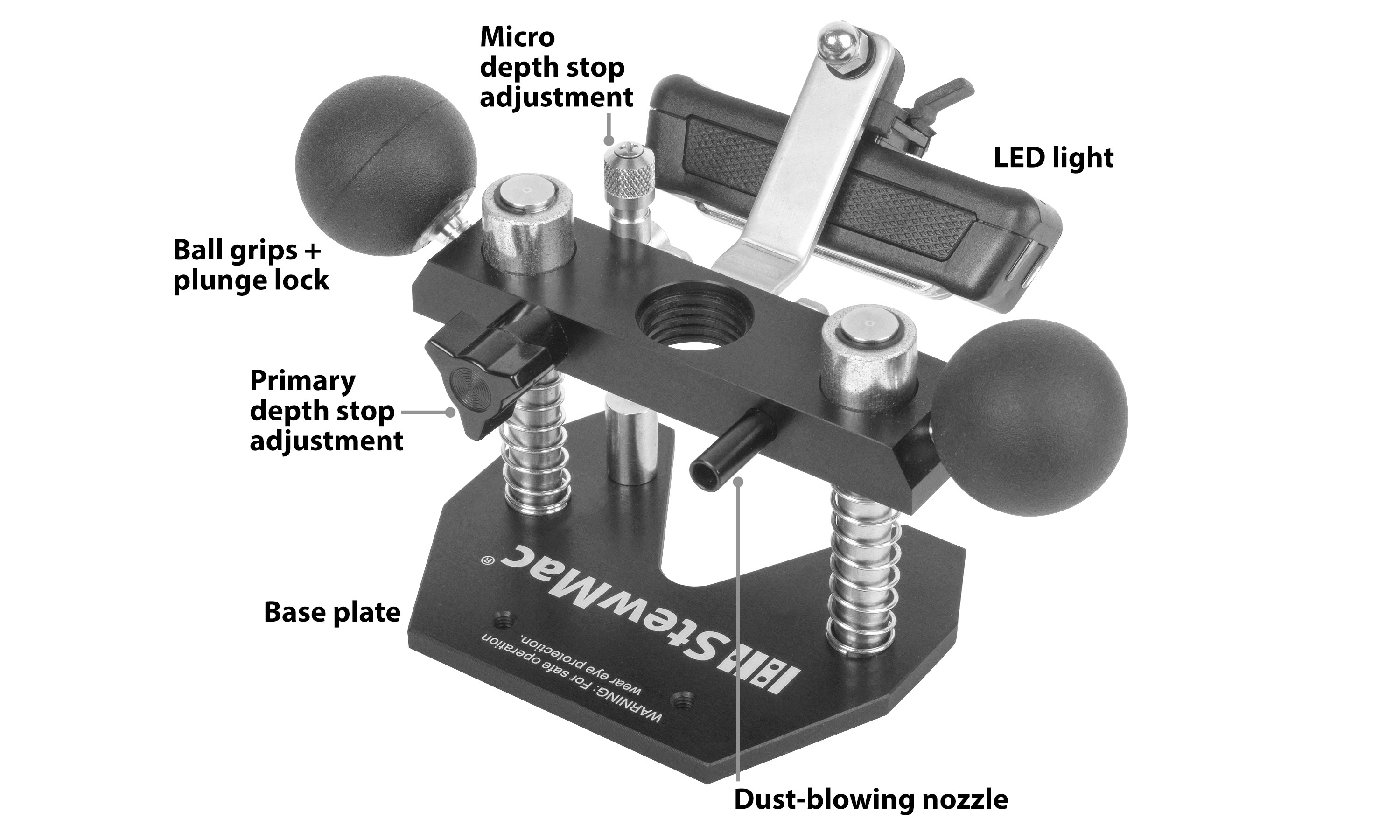 Anweisungen für die StewMac Tauch-Routerbasis