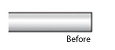 Bevel the rod - Before