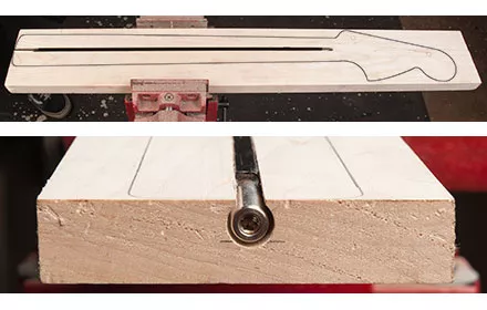 Die installierte Niederprofil-Drehstange.