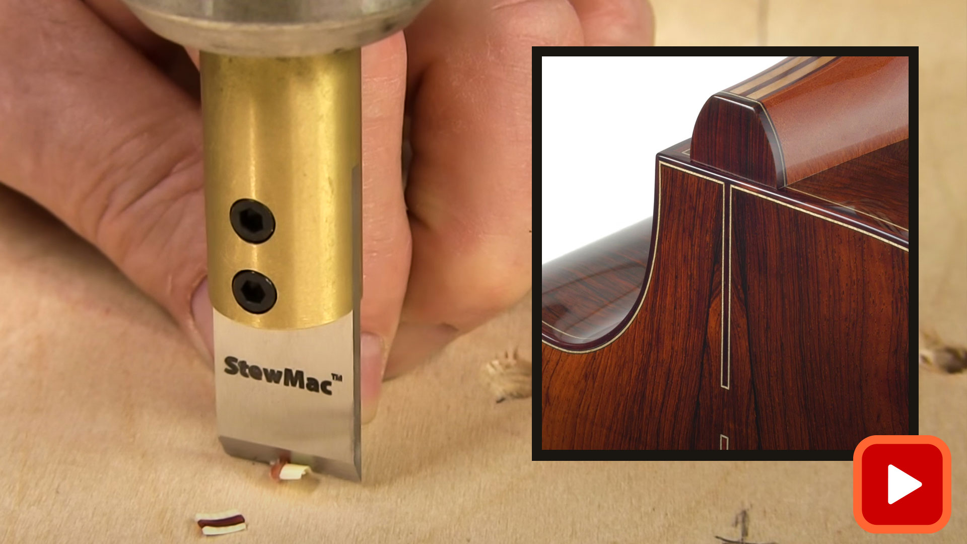 Schneiden der Späneschneide-Binding und Zeigen der fertigen gehärteten Ecke