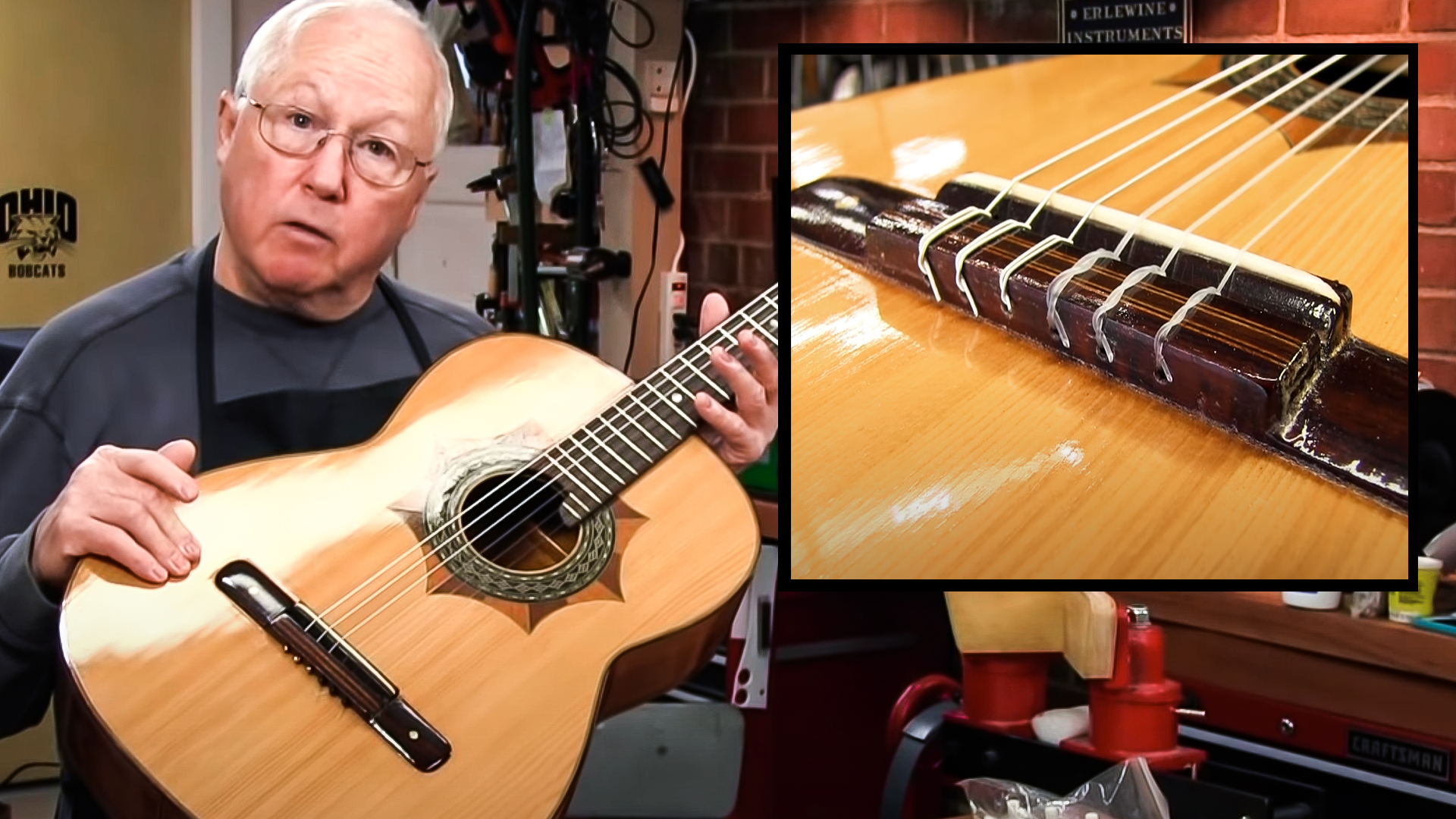 Installation klassischer Gitarrenstränge