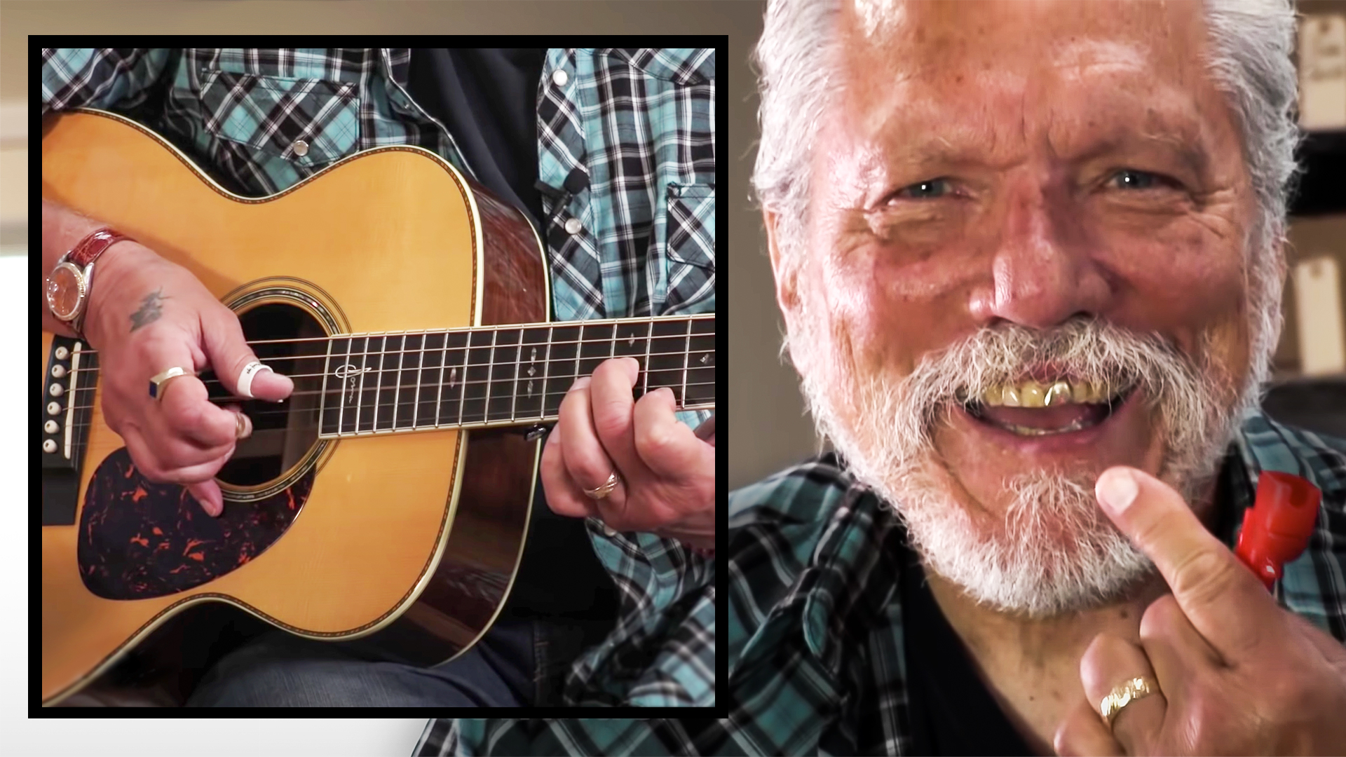 Jorma Kaukonen gibt Dan Erlewine eine Lektion zum Thema Fingerpicking
