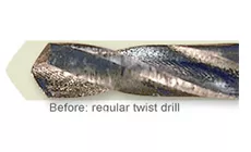 Spiralbohrer verglichen-vorher